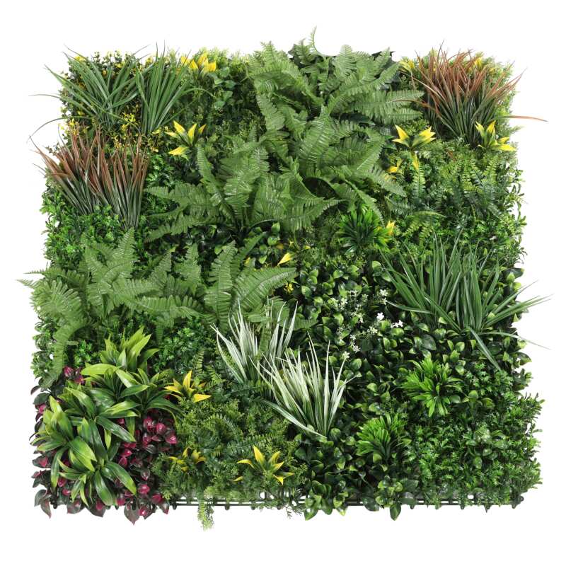 Muro verde artificial de polipropileno 100 x 100 cm