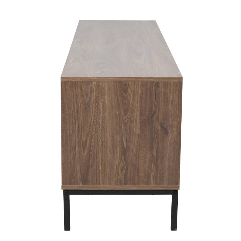 Mueble TV 160 cm de melamina efecto madera escandinavo