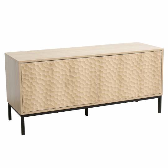 Mueble TV 120 cm de melamina efecto madera escandinavo