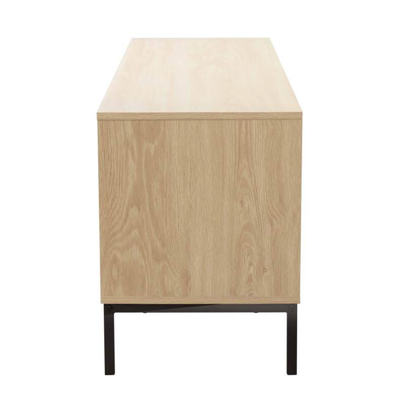 Mueble TV 120 cm de melamina efecto madera escandinavo (7/8)