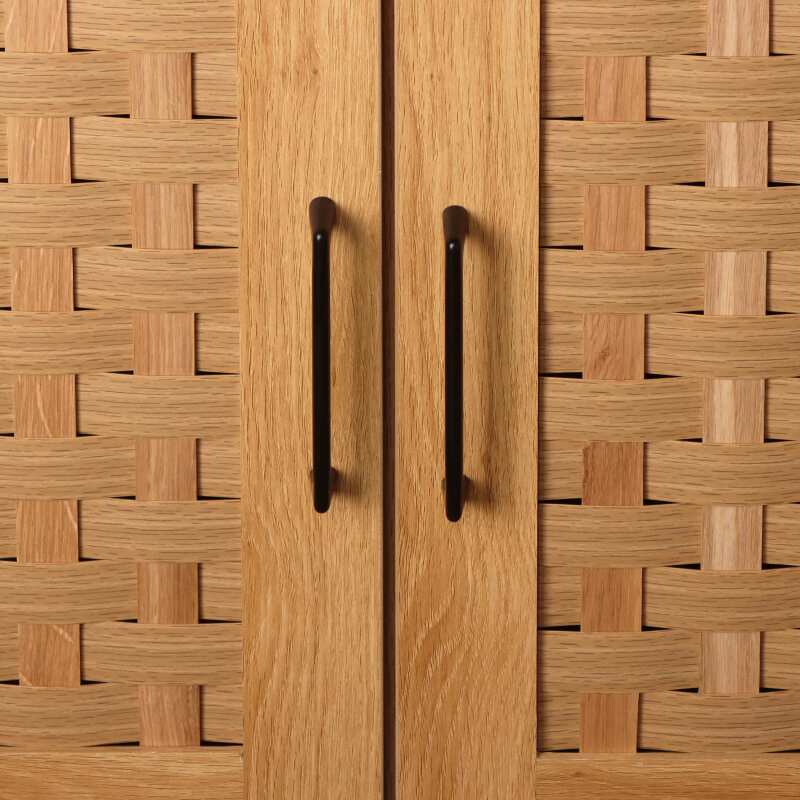 Aparador efecto madera con 2 puertas, 150 cm