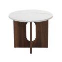 Mesa de centro efecto mármol redonda Ø50 x 40 cm