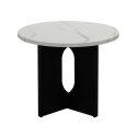 Mesa de centro efecto mármol redonda Ø50 x 40 cm