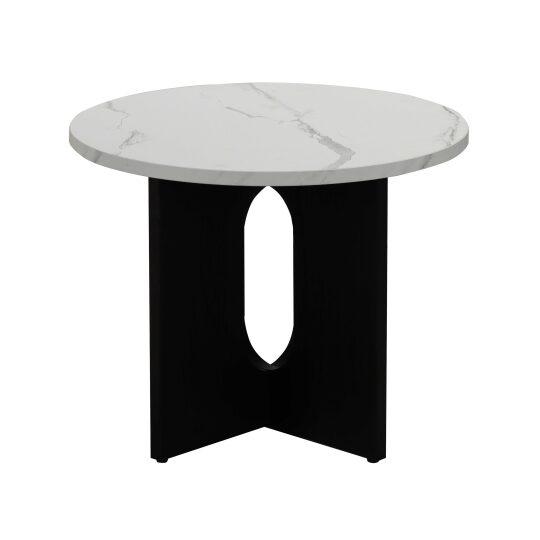 Mesa de centro efecto mármol redonda  Ø50 x 40 cm