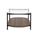 Mesa de centro de cristal ovalada 120 x 55 x 40 cm