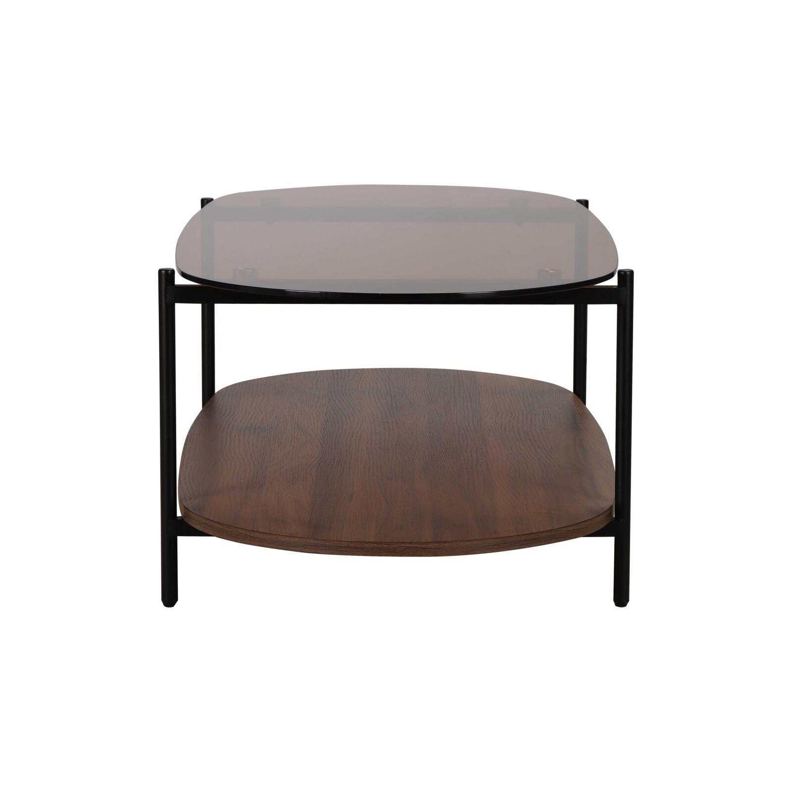 Mesa de centro de cristal ovalada 120 x 55 x 40 cm