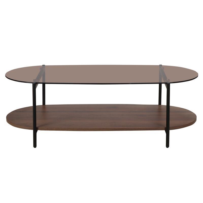 Mesa de centro de cristal ovalada 120 x 55 x 40 cm (2/5)