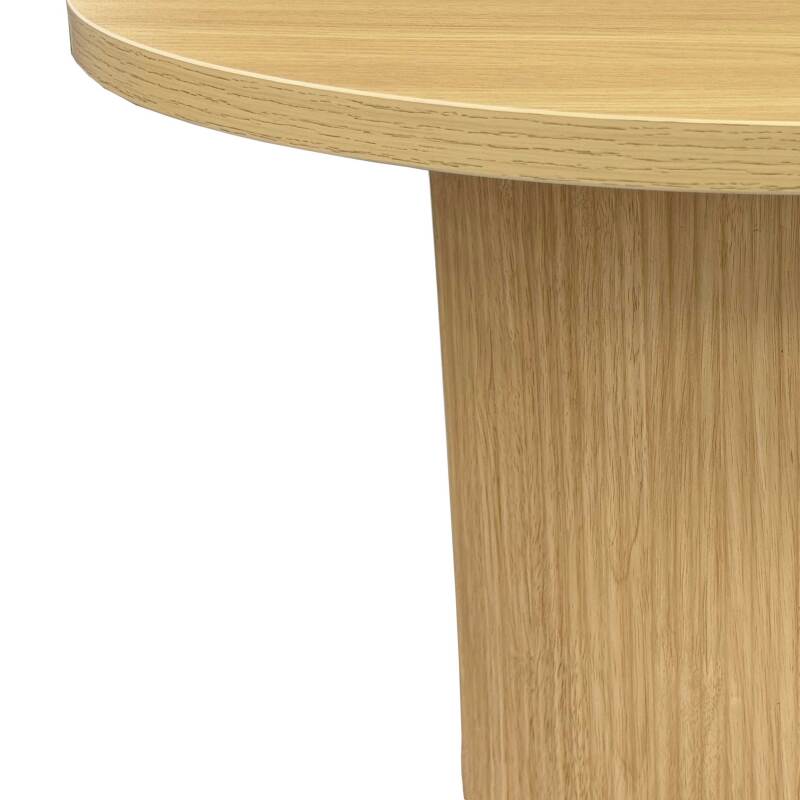 Mesa de centro efecto madera FSC® redonda 70 x 70 x 45 cm