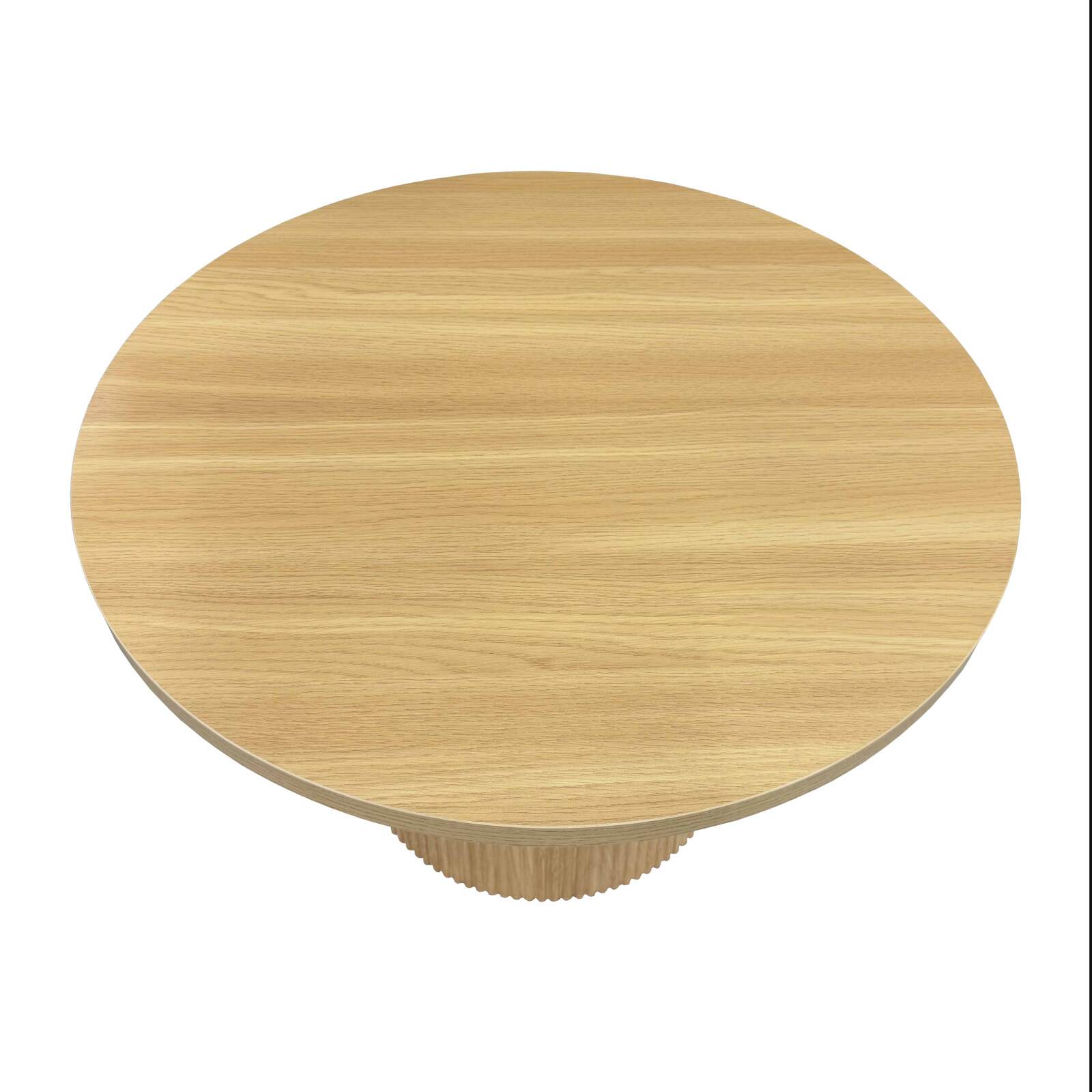 Mesa de centro efecto madera FSC® redonda 70 x 70 x 45 cm