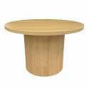 Mesa de centro efecto madera FSC® redonda 70 x 70 x 45 cm