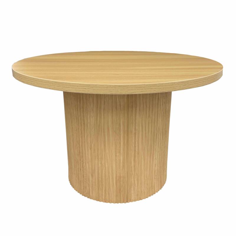 Mesa de centro efecto madera FSC® redonda 70 x 70 x 45 cm