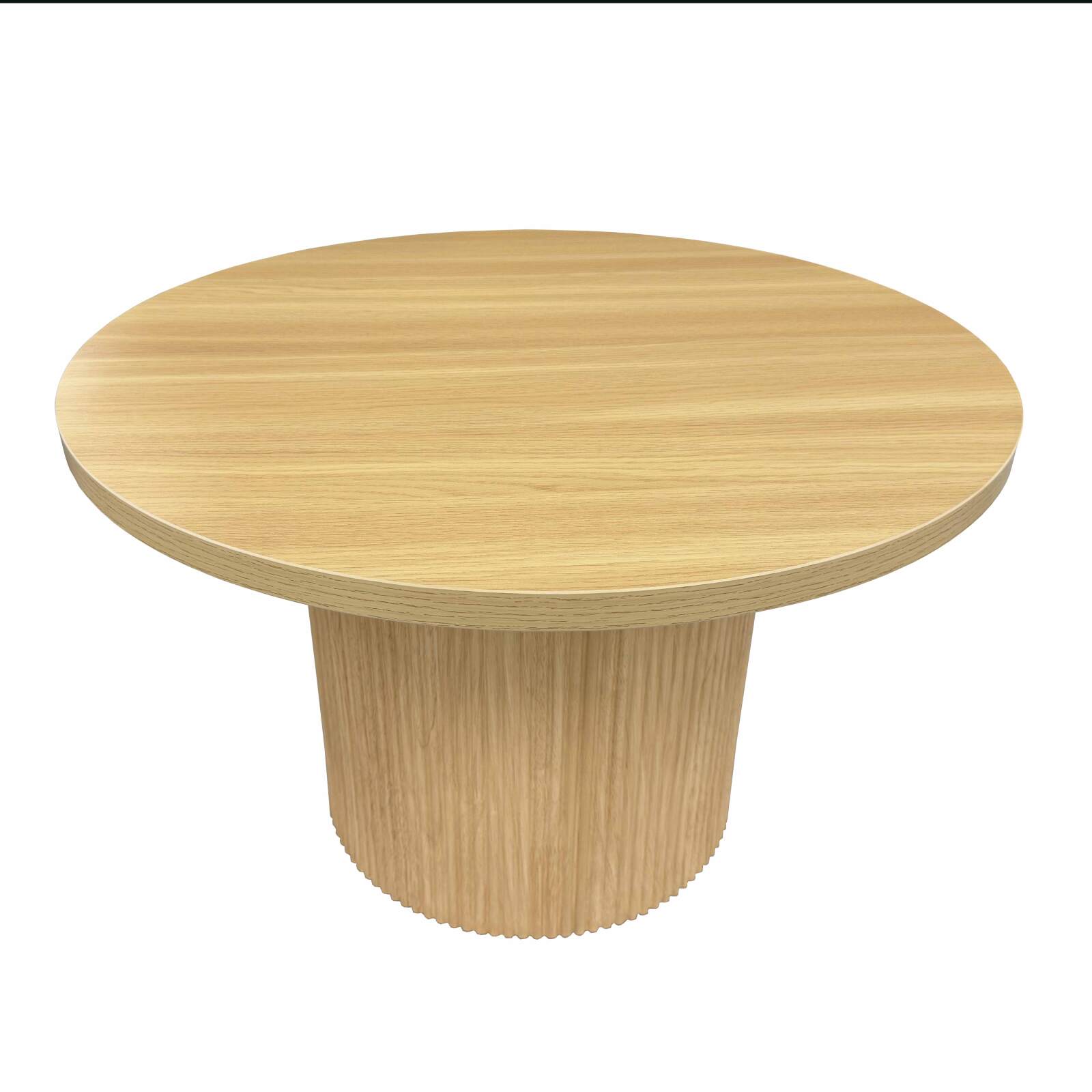 Mesa de centro efecto madera FSC® redonda 70 x 70 x 45 cm