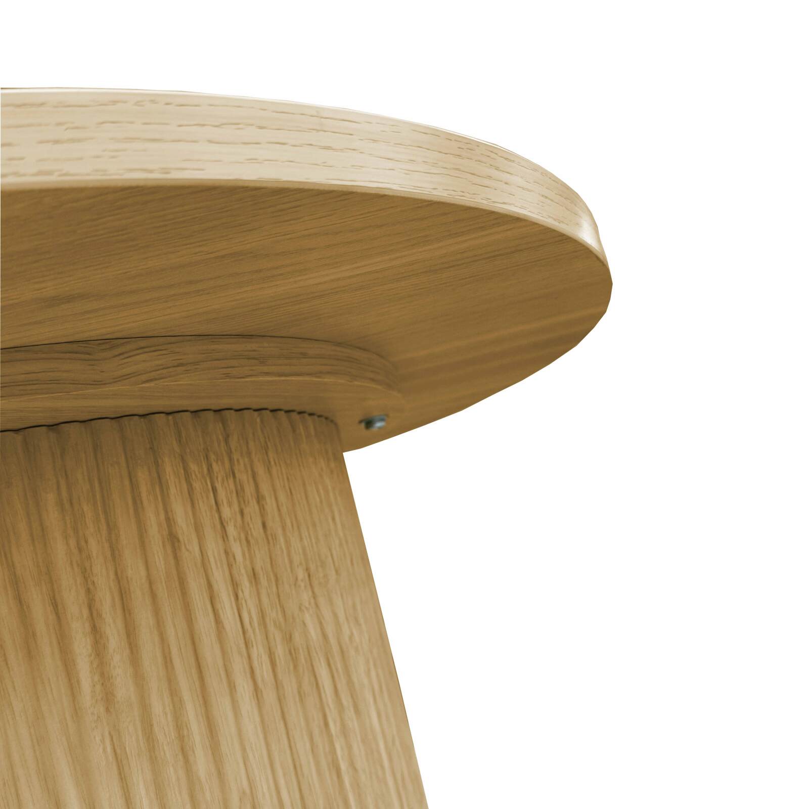 Mesa de centro efecto madera FSC® redonda 70 x 70 x 45 cm