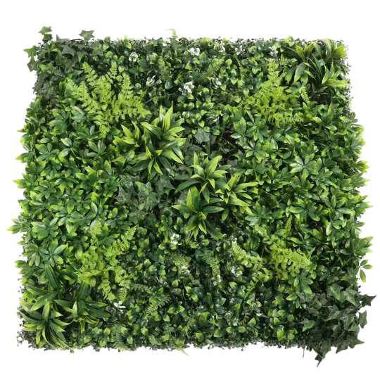 Follaje de pared verde artificial elegante premium interior y exterior 100x100 cm | Oviala