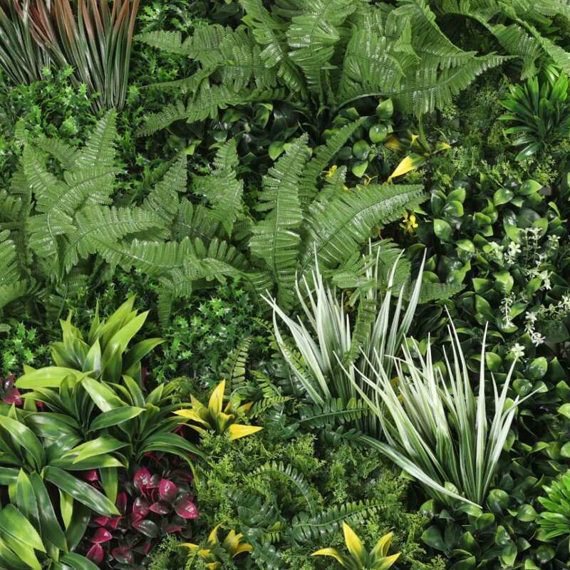 Muro verde artificial premium para jardín botánico interior y exterior 100x100 cm (2/3)