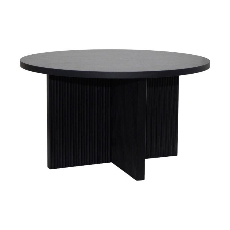 Mesa de centro efecto madera redonda  Ø80 x 45 cm