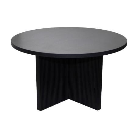 Mesa de centro efecto madera redonda  Ø80 x 45 cm (3/6)