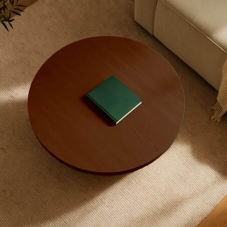 Mesa de centro efecto madera redonda  Ø80 x 45 cm (2/6)