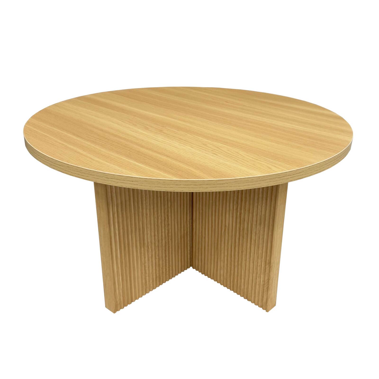 Mesa de centro efecto madera redonda  Ø80 x 45 cm