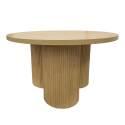 Mesa de centro efecto madera redonda  Ø80 x 45 cm