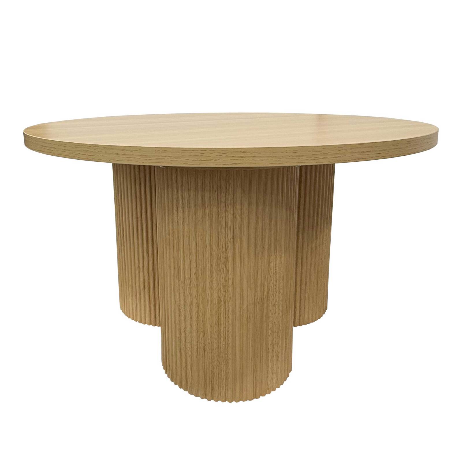 Mesa de centro efecto madera redonda  Ø80 x 45 cm