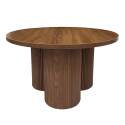 Mesa de centro efecto madera redonda  Ø80 x 45 cm
