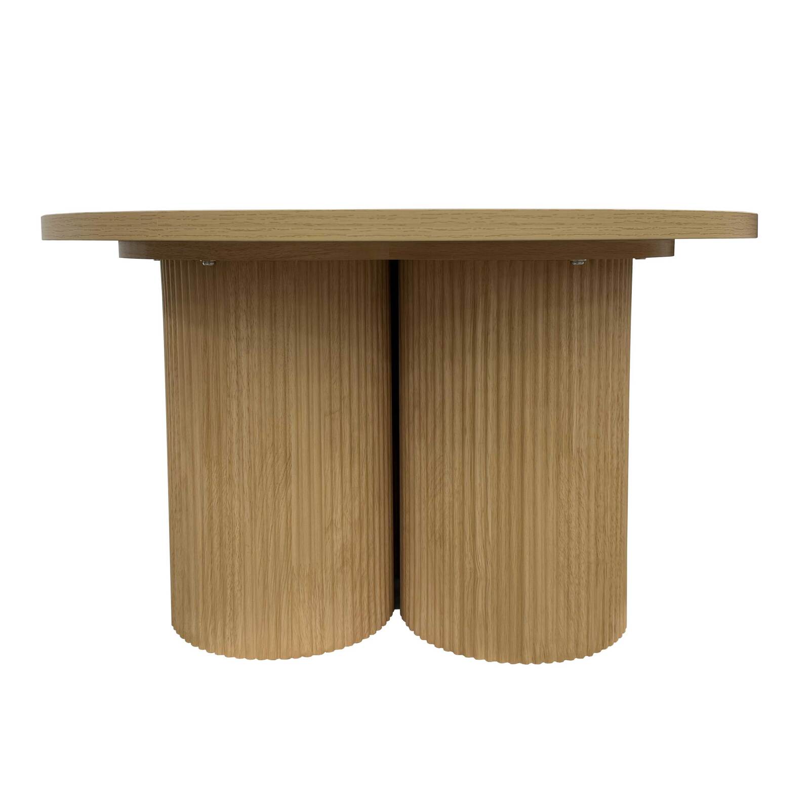 Mesa de centro efecto madera redonda  Ø80 x 45 cm