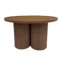 Mesa de centro efecto madera redonda  Ø80 x 45 cm