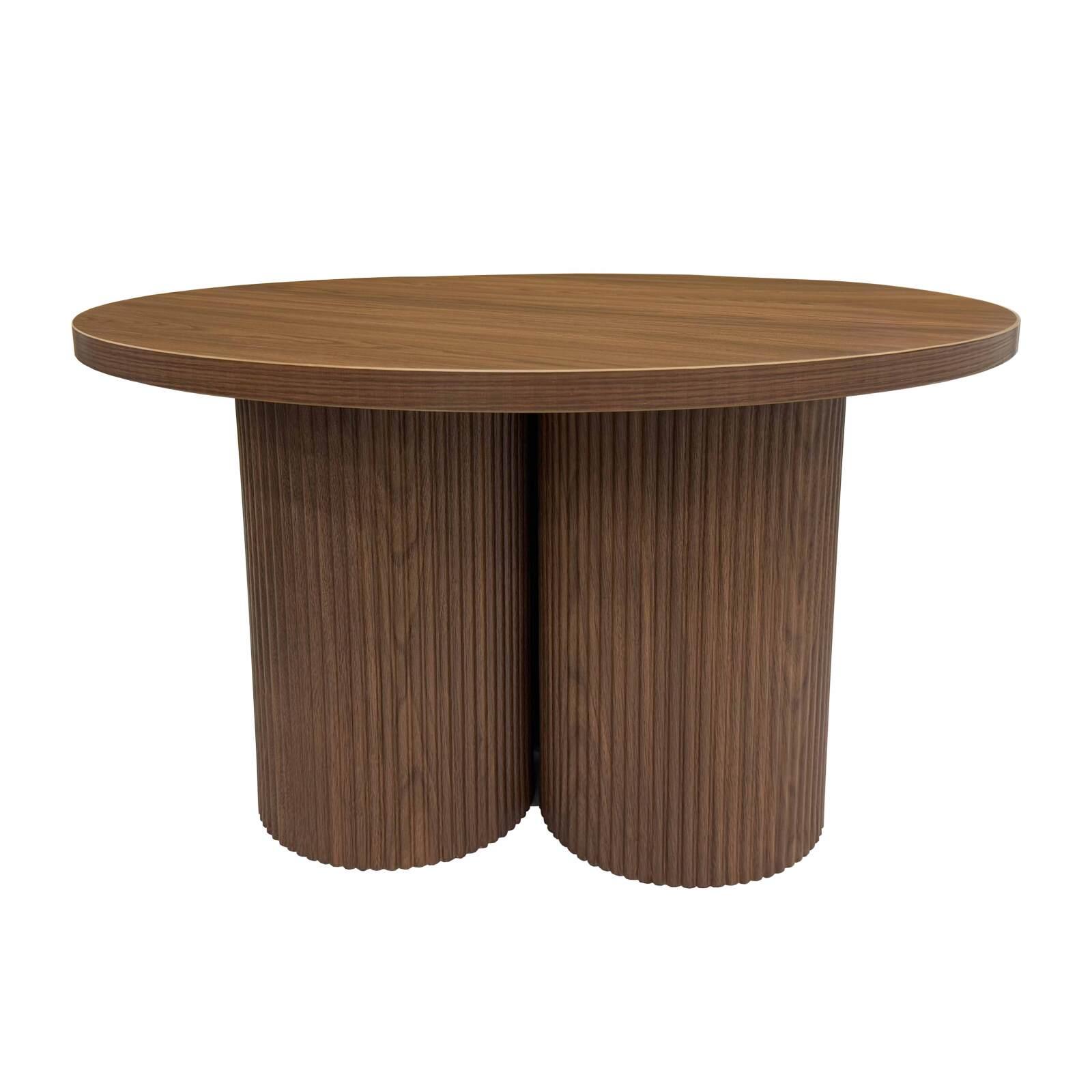 Mesa de centro efecto madera redonda  Ø80 x 45 cm Mesa de centro efecto madera redonda  Ø80 x 45 cm