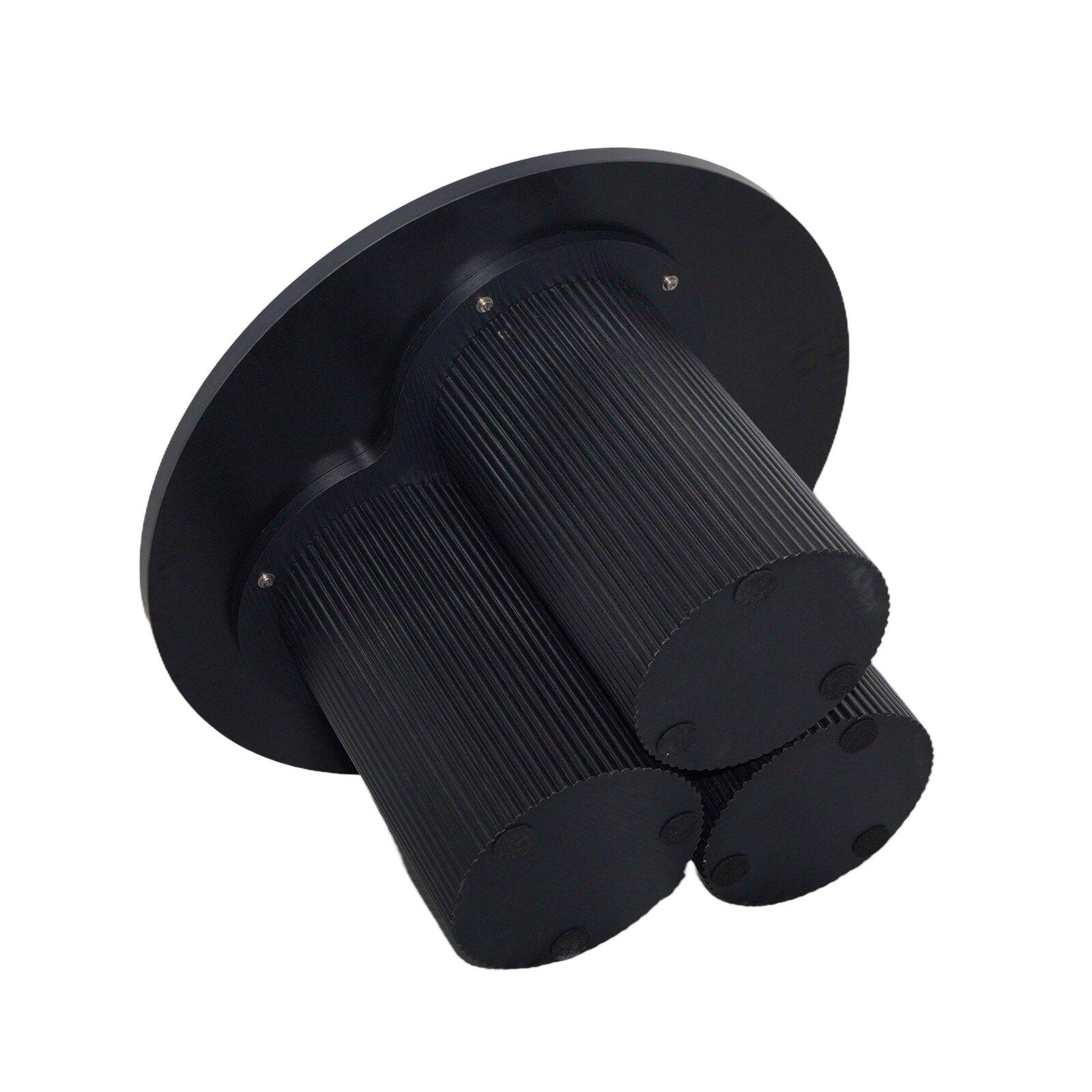 Mesa de centro efecto madera redonda  Ø80 x 45 cm