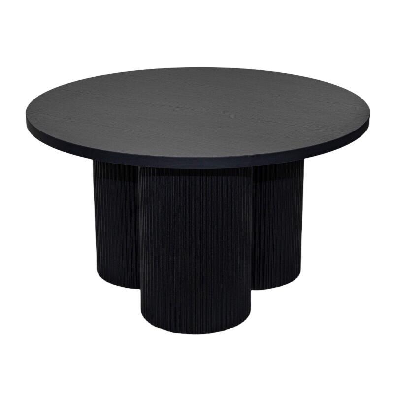 Mesa de centro efecto madera redonda  Ø80 x 45 cm (6/7)