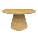 Mesa de centro efecto madera redonda  Ø80 x 45 cm