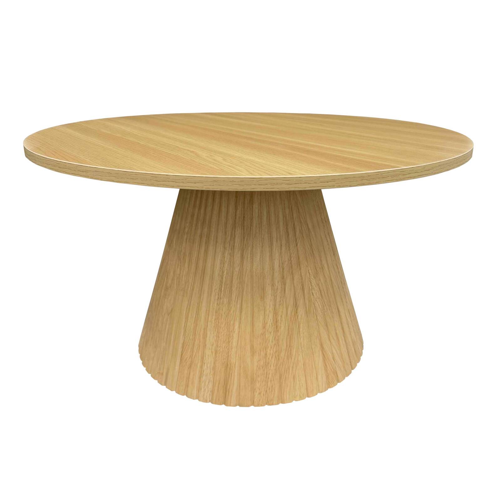 Mesa de centro efecto madera redonda  Ø80 x 45 cm