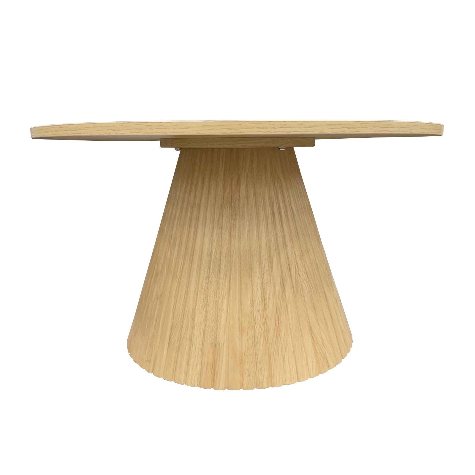 Mesa de centro efecto madera redonda  Ø80 x 45 cm