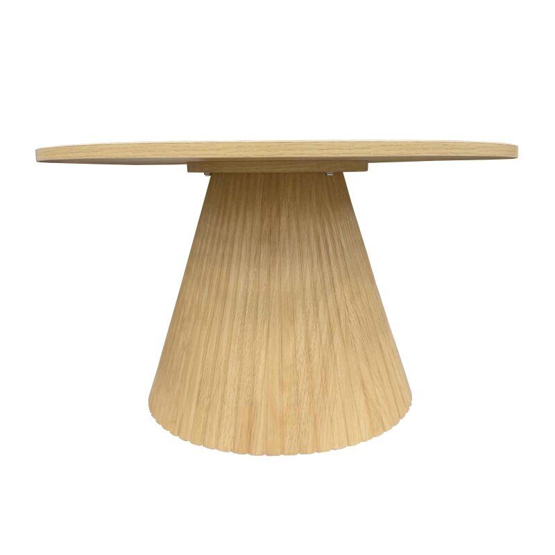 Mesa de centro efecto madera redonda  Ø80 x 45 cm (3/7)