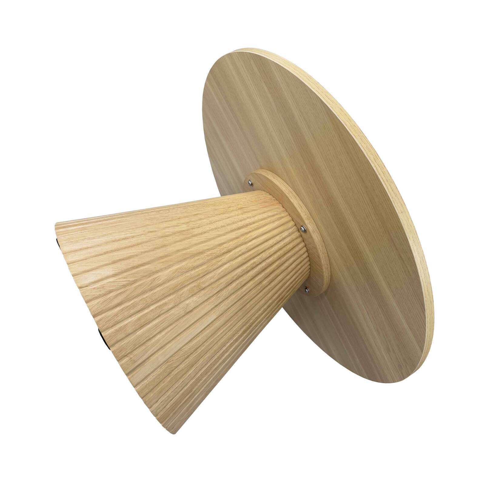 Mesa de centro efecto madera redonda  Ø80 x 45 cm