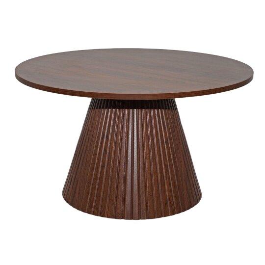 Mesa de centro efecto madera redonda  Ø80 x 45 cm | Oviala