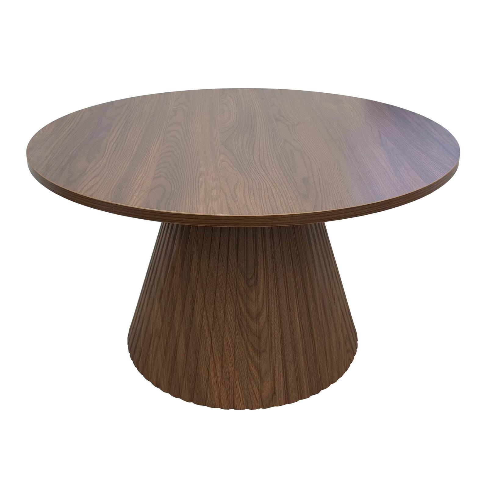 Mesa de centro efecto madera redonda  Ø80 x 45 cm
