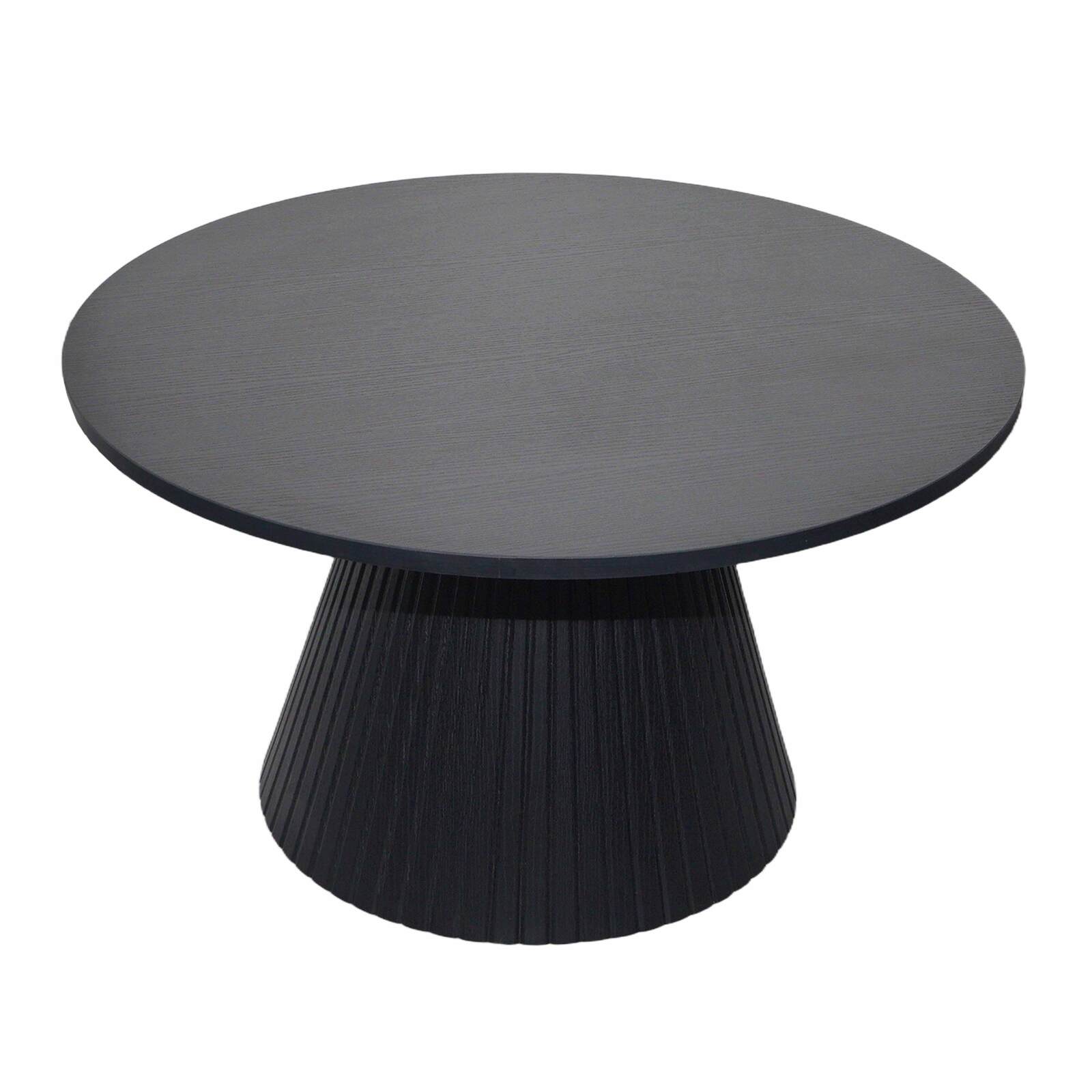 Mesa de centro efecto madera redonda  Ø80 x 45 cm