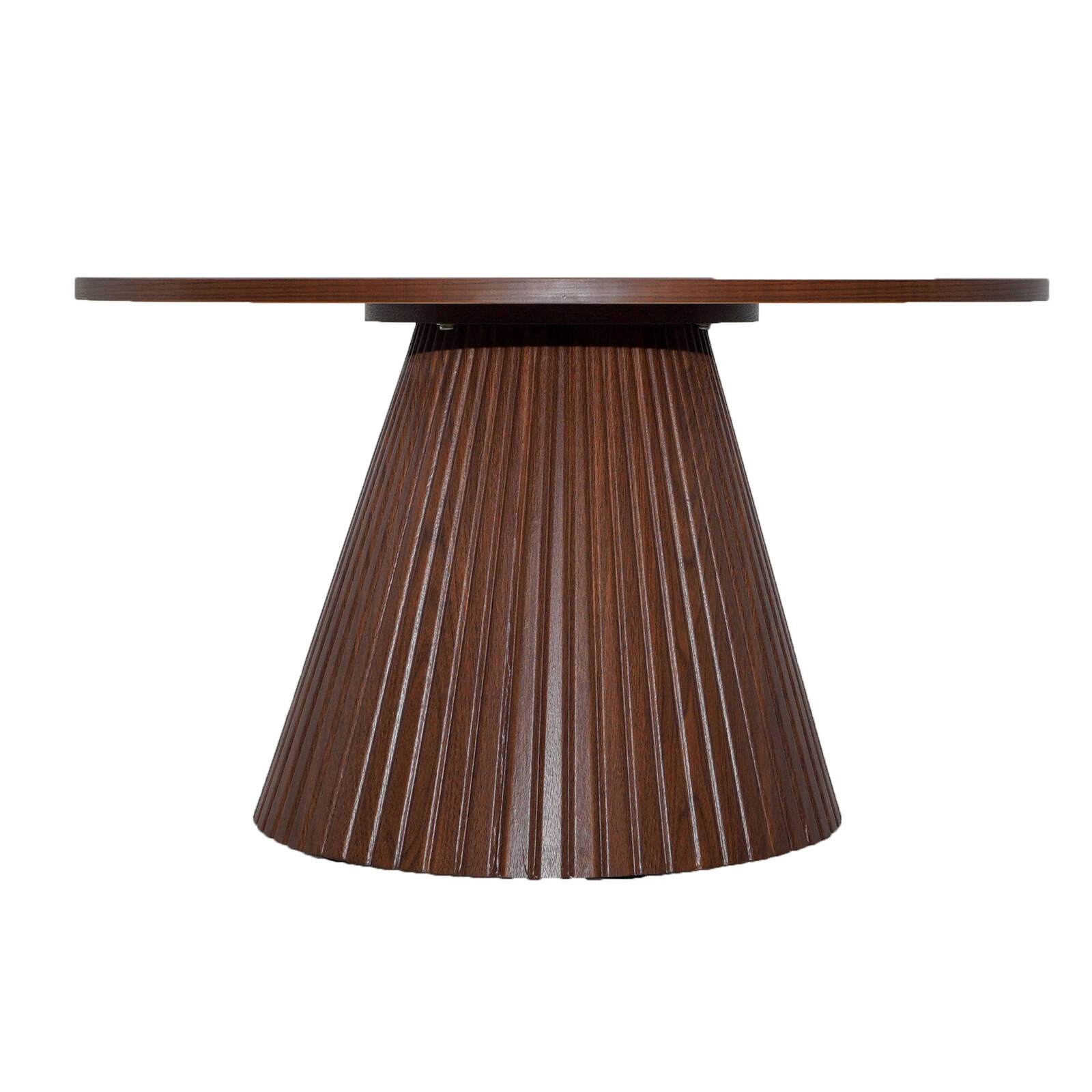 Mesa de centro efecto madera redonda  Ø80 x 45 cm