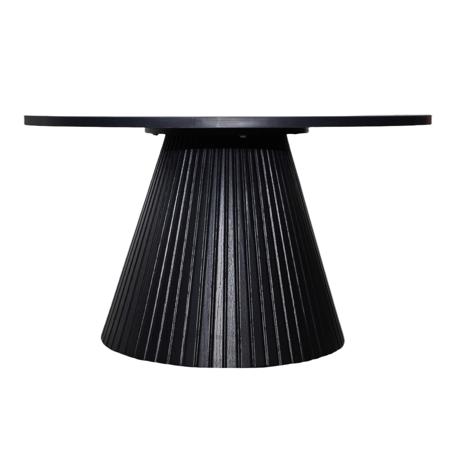 Mesa de centro efecto madera redonda  Ø80 x 45 cm