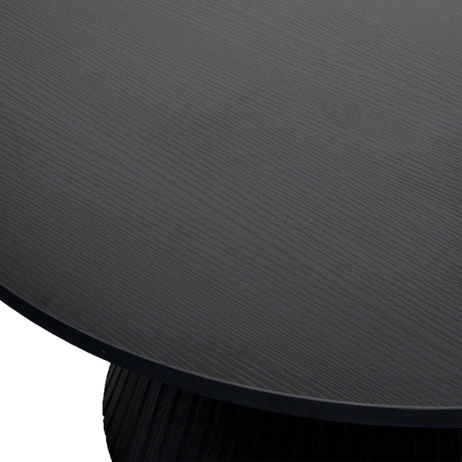 Mesa de centro efecto madera redonda  Ø80 x 45 cm