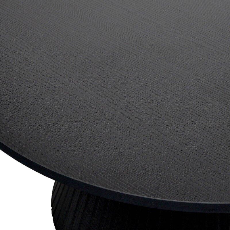 Mesa de centro efecto madera redonda  Ø80 x 45 cm