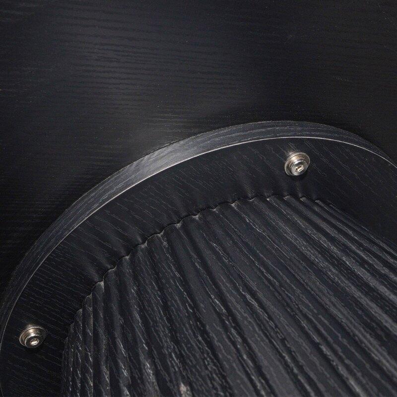 Mesa de centro efecto madera redonda  Ø80 x 45 cm