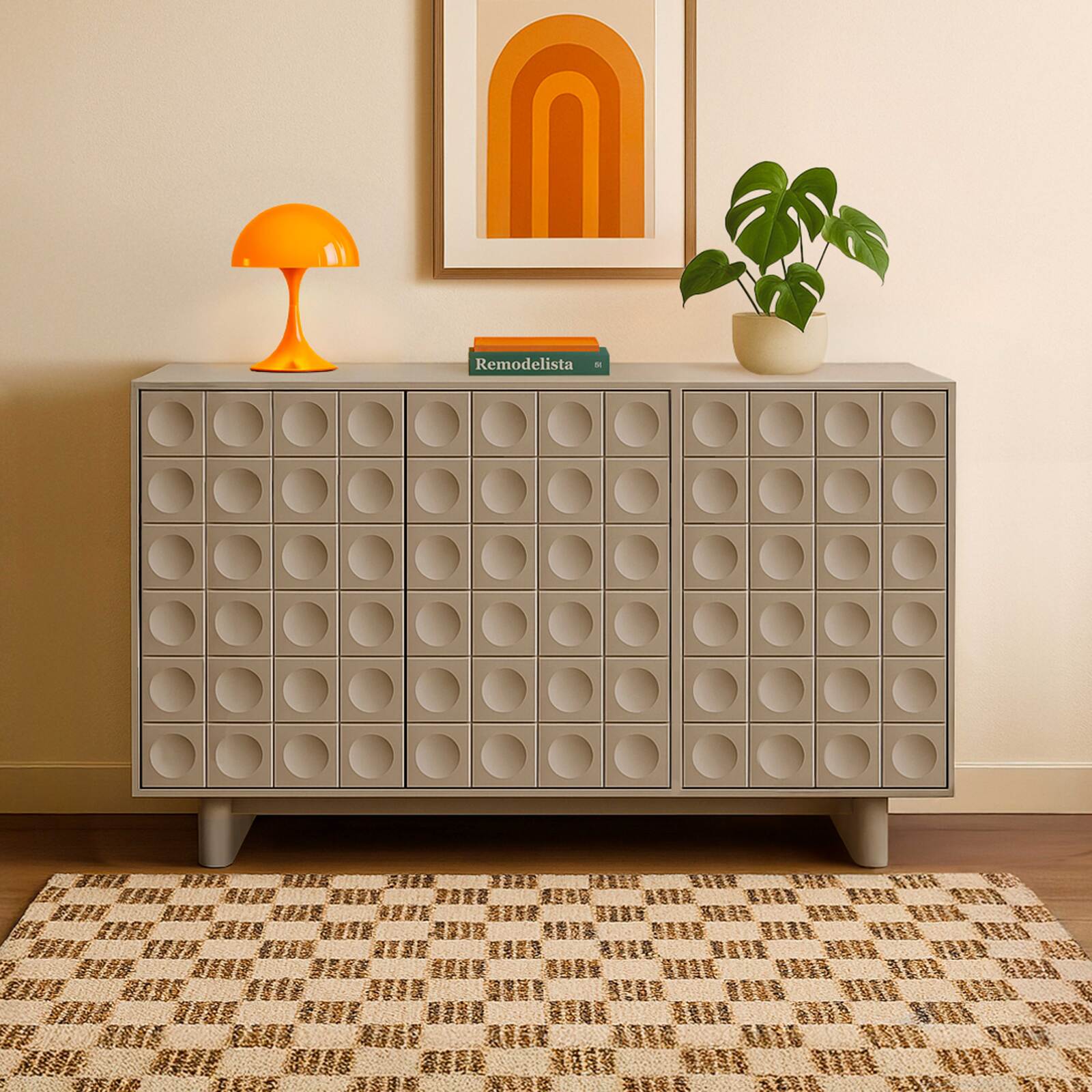 Aparador liso 3 puertas 124 cm