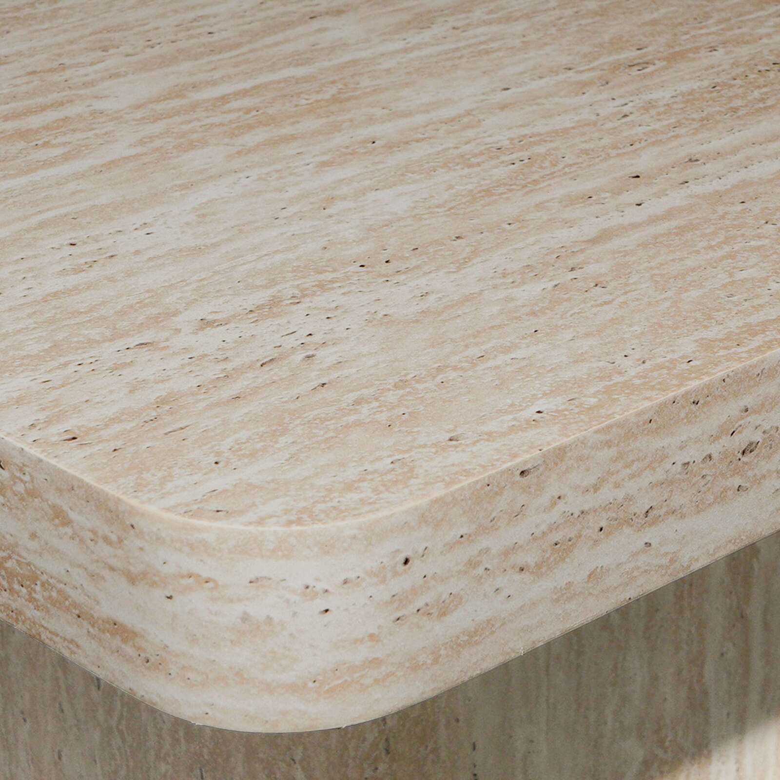 Mesa de centro de aspecto natural cuadrada 80 x 80 x 45 cm