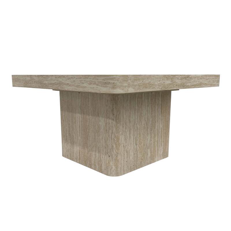 Mesa de centro de aspecto natural cuadrada 80 x 80 x 45 cm