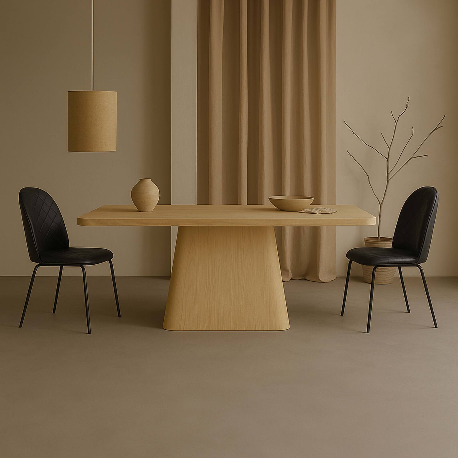 Mesa de comedor efecto madera FSC® MIX para 4 personas