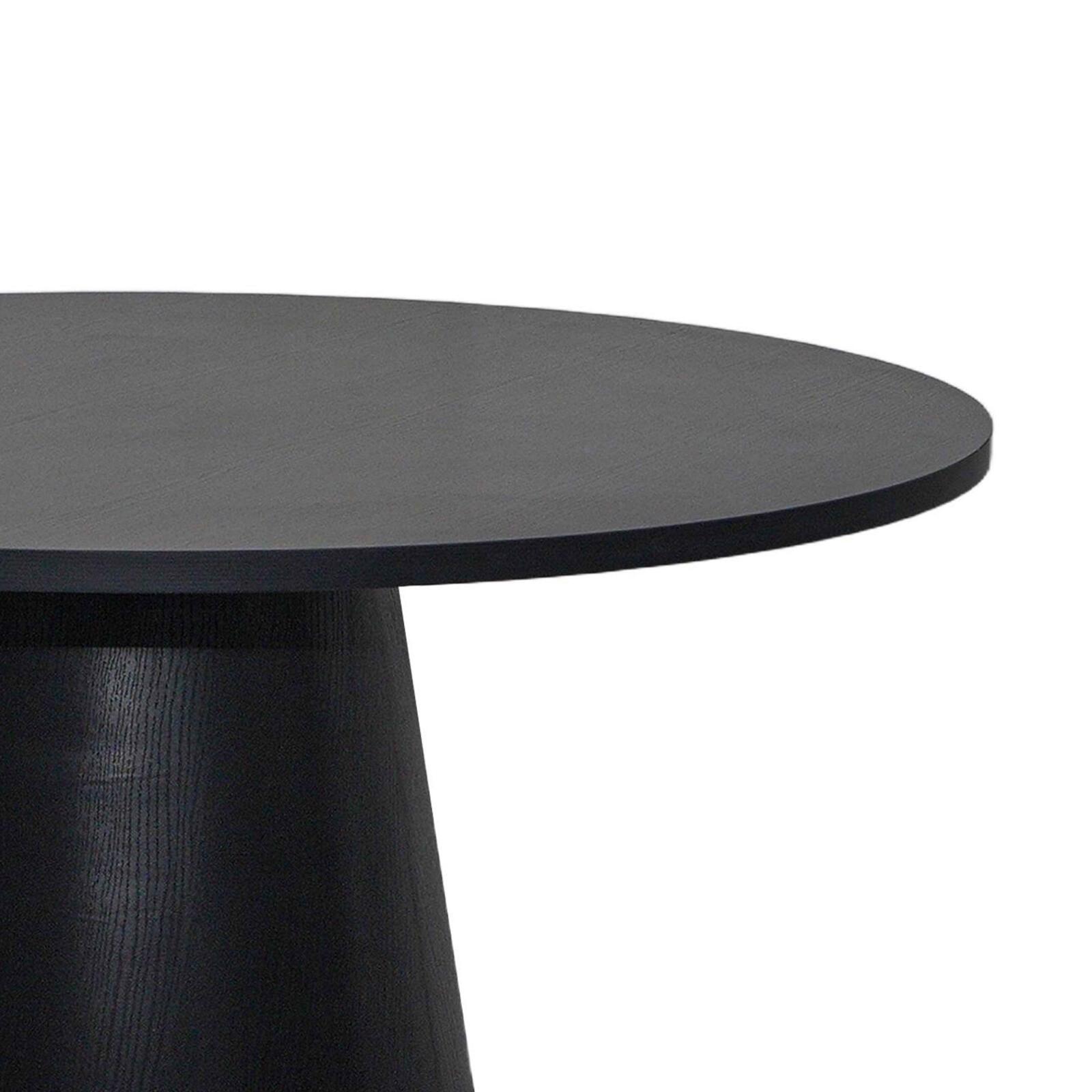 Mesa de comedor redonda efecto madera FSC® MIX para 4 personas
