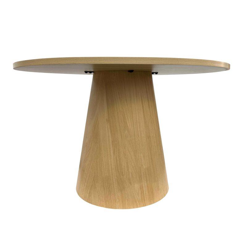 Mesa de comedor redonda efecto madera FSC® MIX para 4 personas